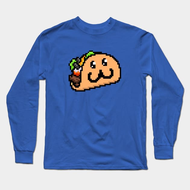 Pixel Taco Long Sleeve T-Shirt by DaTacoX